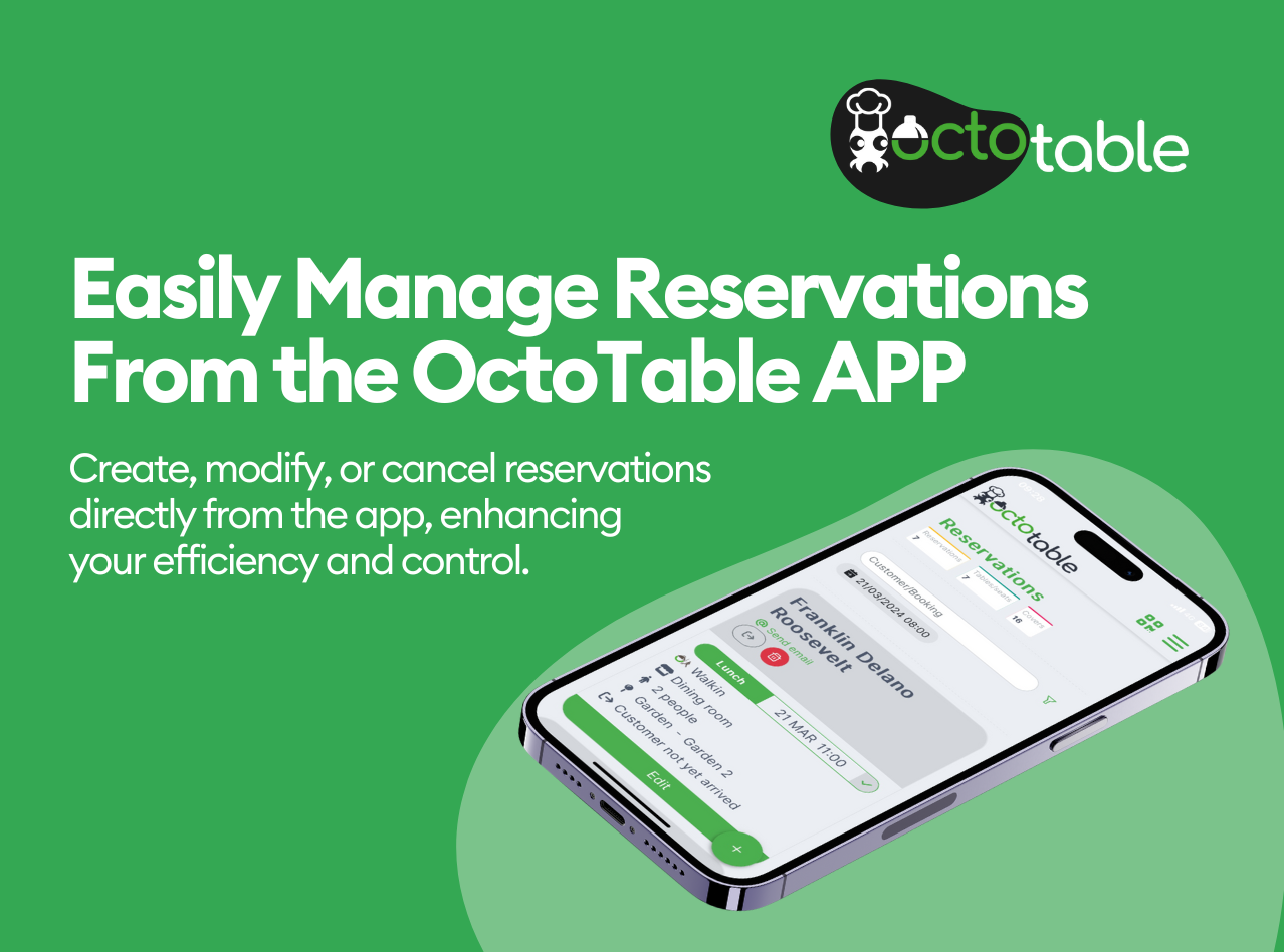 Manage reservation from OctoTable APP