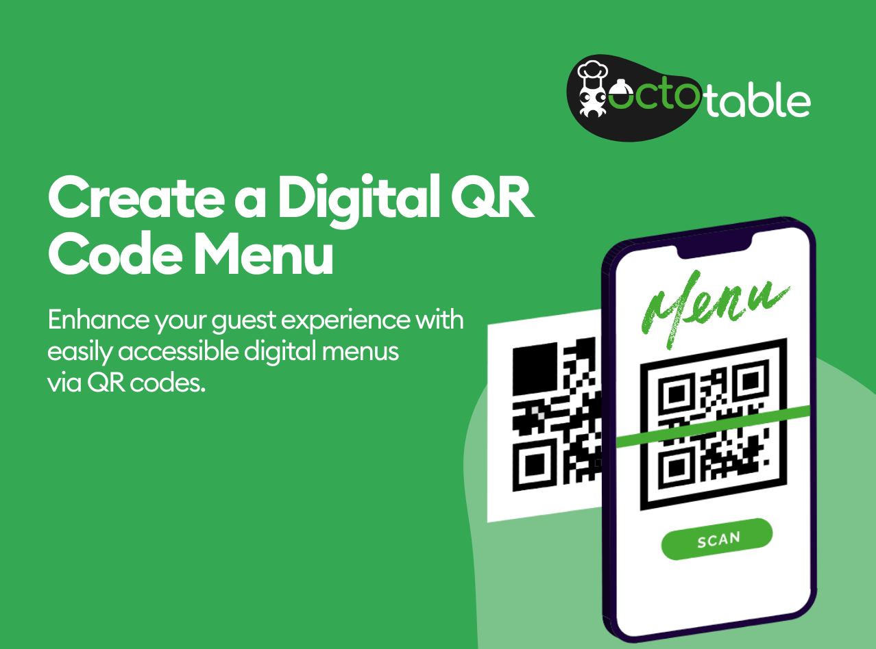 Digital QR code menu